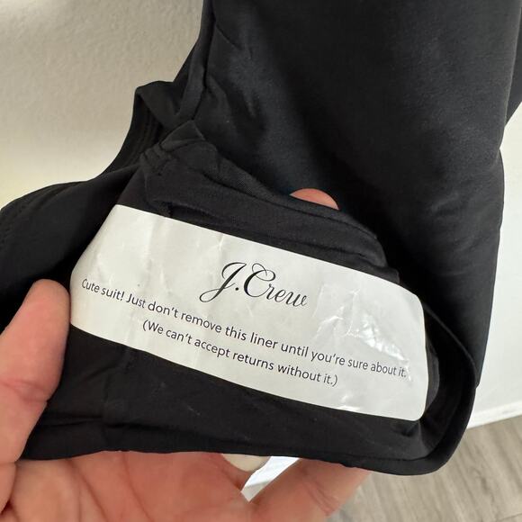 J.Crew Gail Classic Sculpt Swimsuit SZ 4 Black One-Piece Racerback Removable Pad - Picture 8 of 9